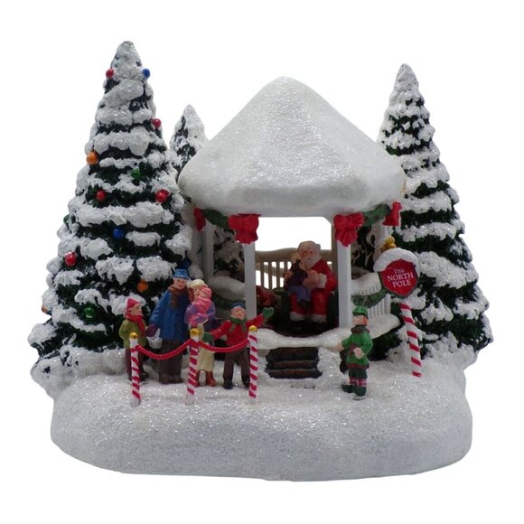 Thomas Kinkade 1993 ST NICHOLAS Lighted 6" Christmas Village Gazebo TESTED WORKS - Picture 1 of 6